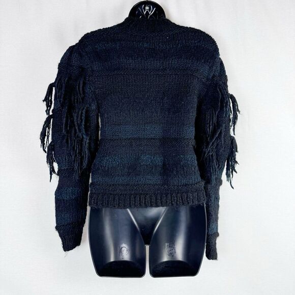 Ulla Johnson Delma Alpaca Chunky Knit Fringe Puff Sleeve Sweater Size P XS - Picture 8 of 12